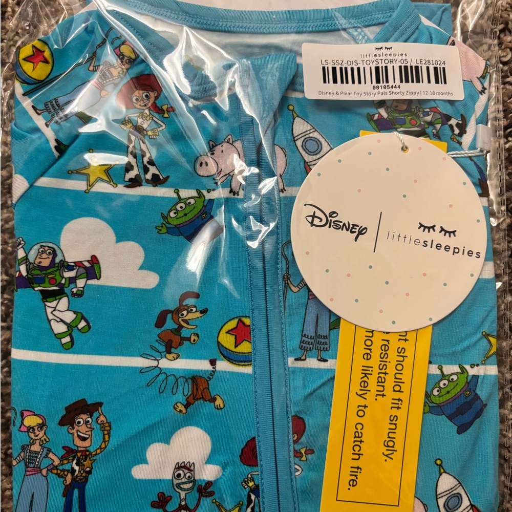 Little Sleepies blue Toy Story zippy 12-18M